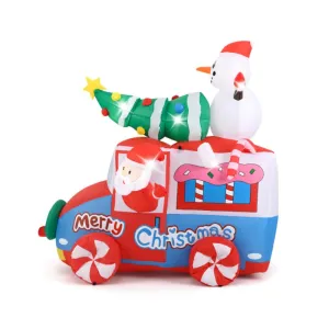 6 ft Christmas Inflatable Santa on Car Blow up Festive Vehicle with Santa Clause Holiday Decor clearance sale