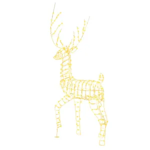 6 FT Pre-Lit Christmas Reindeer with 300 Warm White LED Lights and Zip Ties Holiday Decor clearance sale