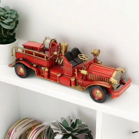 6" Red and Gold Metal Hand Painted Model Car Decorative Accessories hot offers
