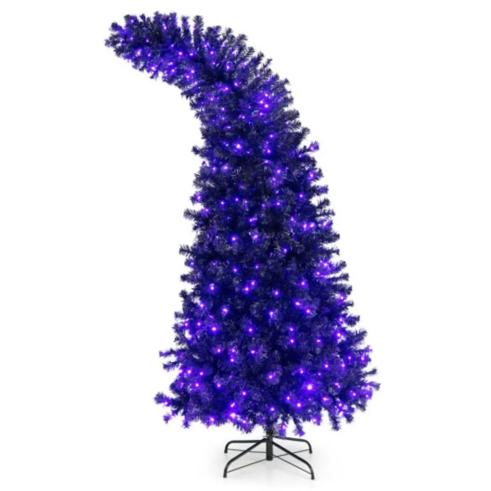 7 Feet Pre-Lit Halloween Tree 8 Flash Modes with 400 Lights Holiday Decor clearance sale