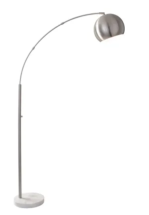 78" Steel Arc Floor Lamp With Silver Solid Color Bowl Shade Discount Wall Decor Sets