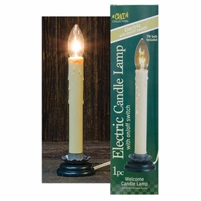 7" Antiqued Electric Country Candle Lamp Decorative Accessories promo online