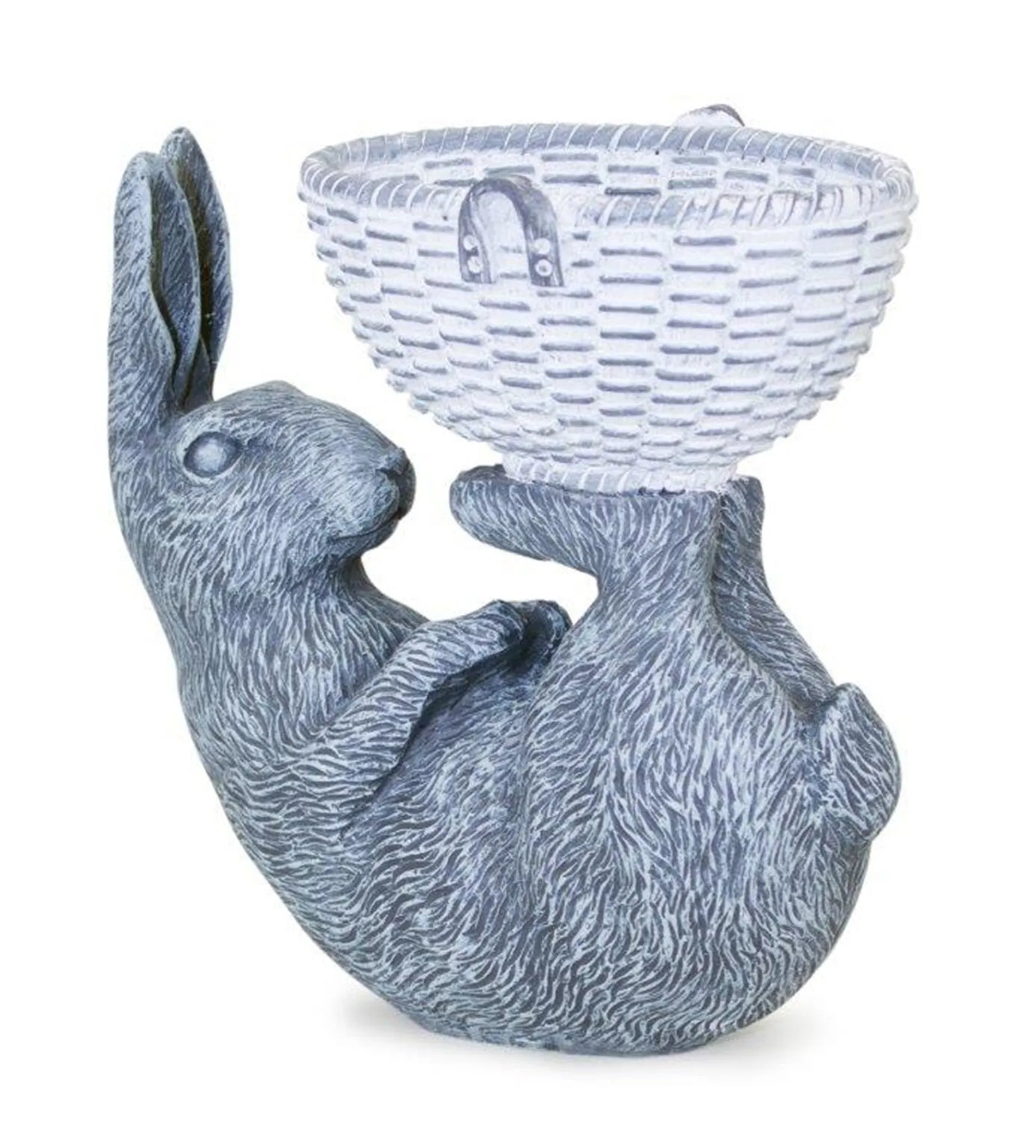 7" Gray and White Polyresin Rabbit Figurine Decorative Accessories ON SALE