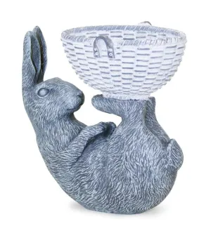 7" Gray and White Polyresin Rabbit Figurine Decorative Accessories ON SALE