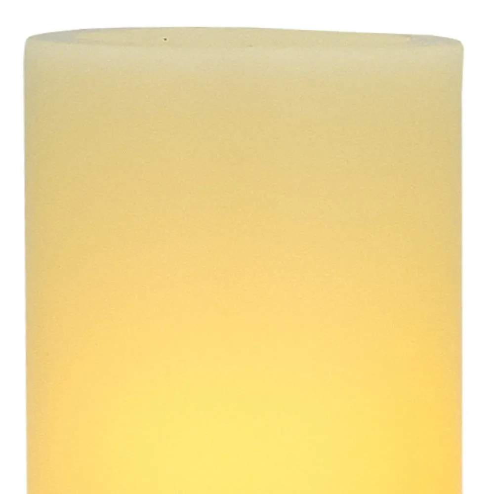 8" Ivory Flameless Pillar Candle
