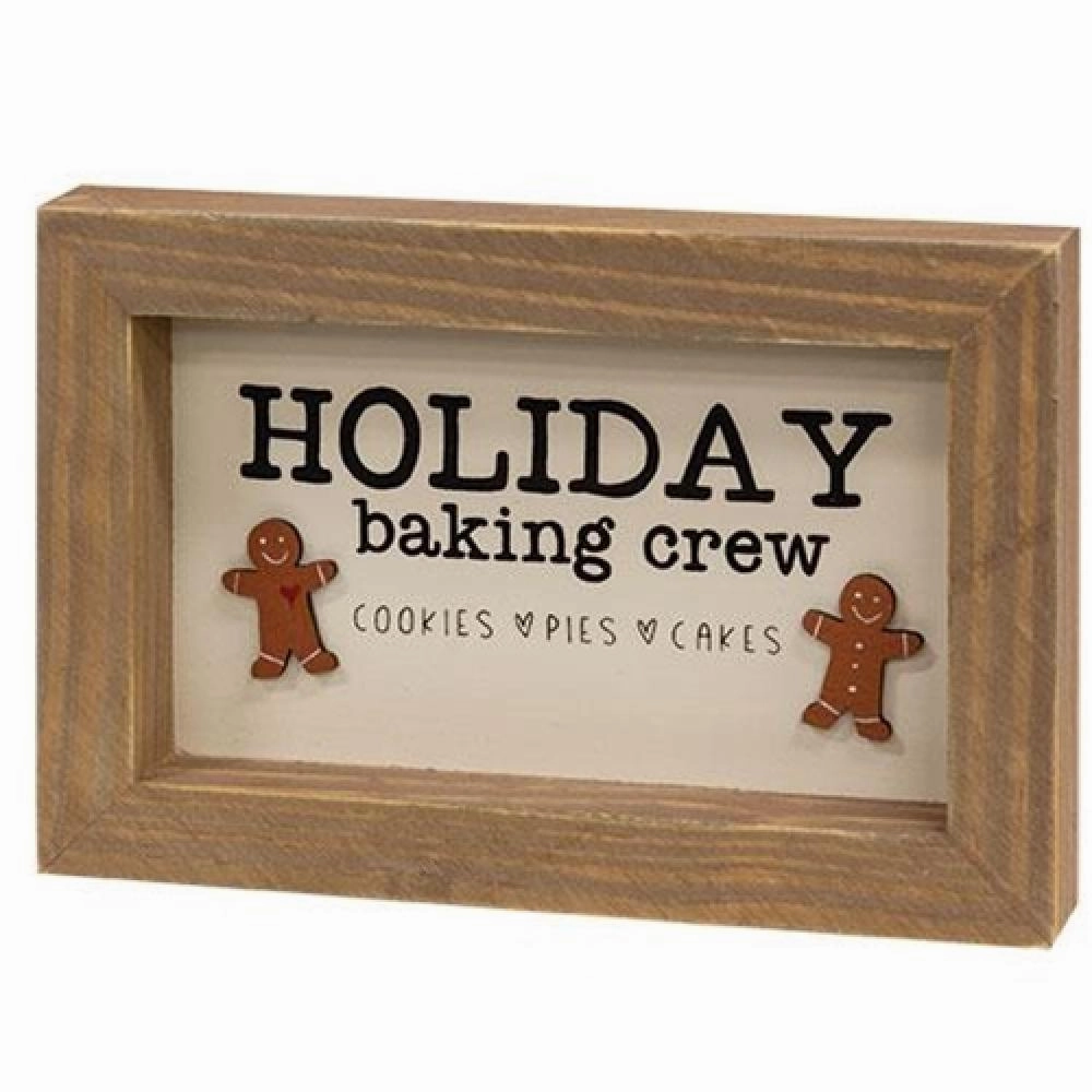 *Holiday Baking Crew Dimensional Framed Sign Decorative Accessories promo online