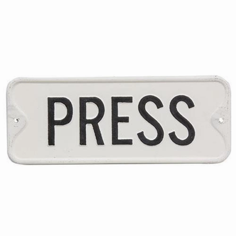 *Press Farmhouse Metal Sign