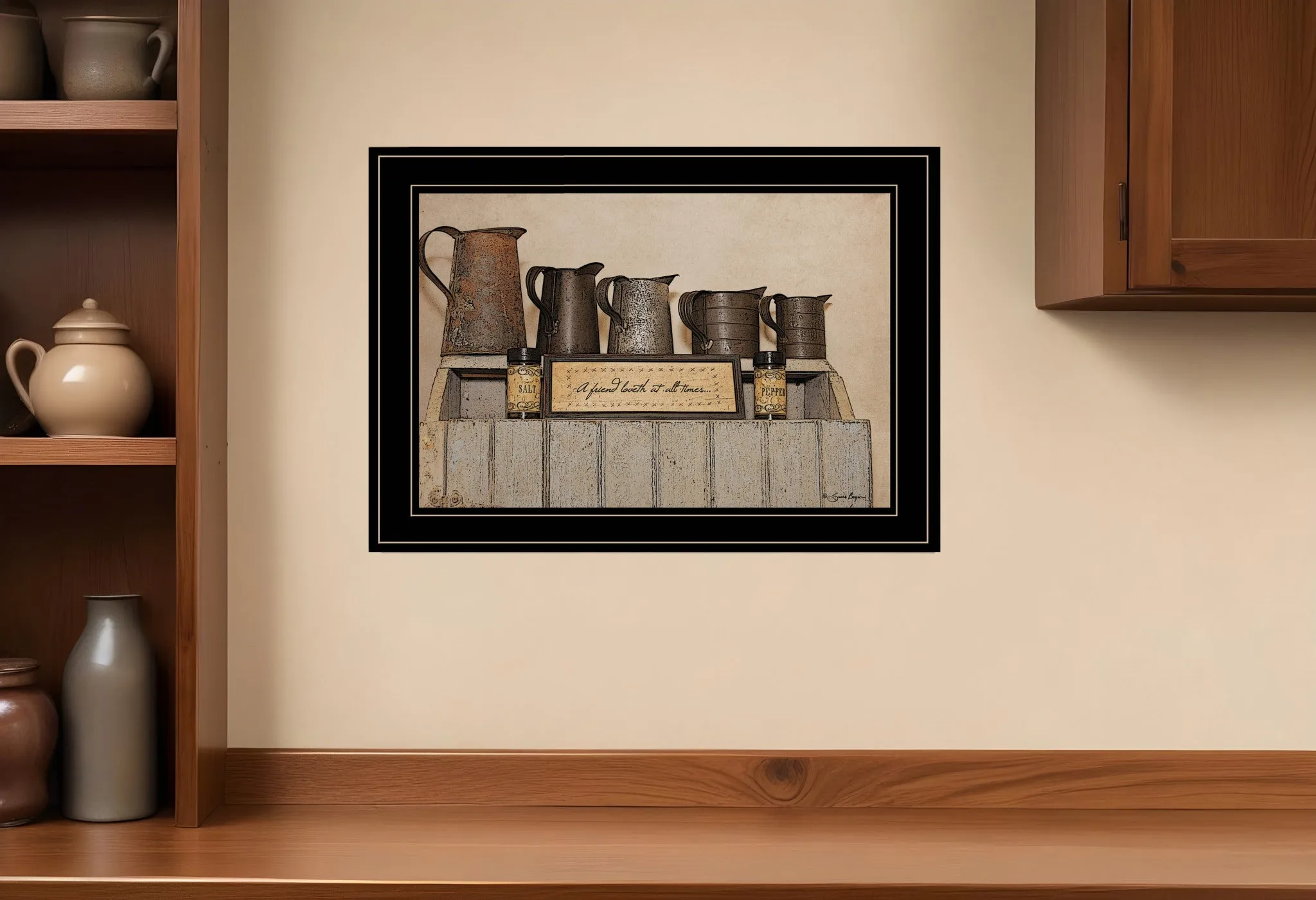 A Friend Loveth at All Time 3 Black Framed Print Wall Art Discount Wall Decor Sets