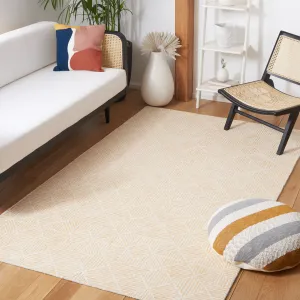 Abstract Hand Made Area Rug, Gold / Ivory Contemporary Style Non-Shedding Area Rugs buy 1 get 1