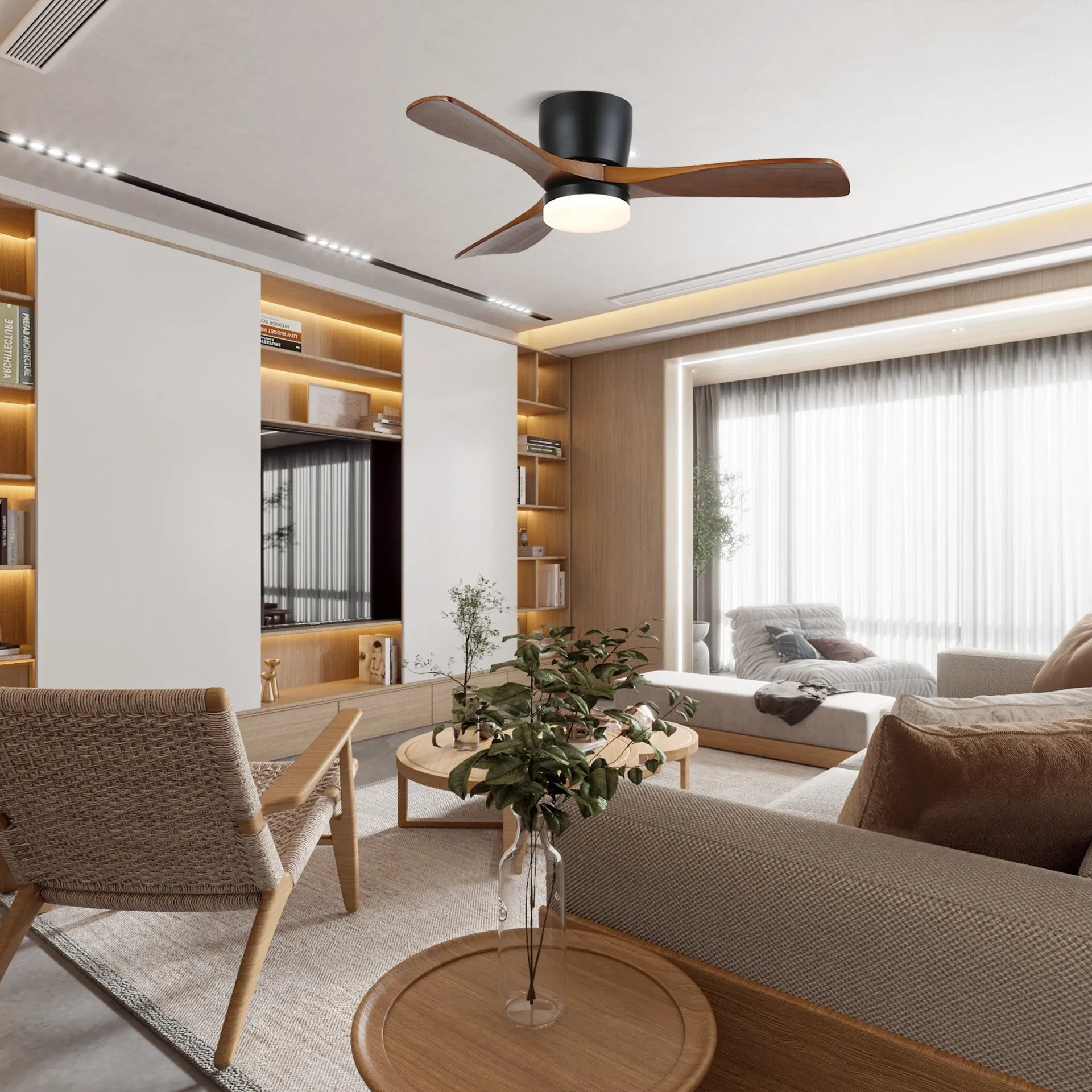 Aerodynamics Wooden 42"/52" Ceiling Fan Light
