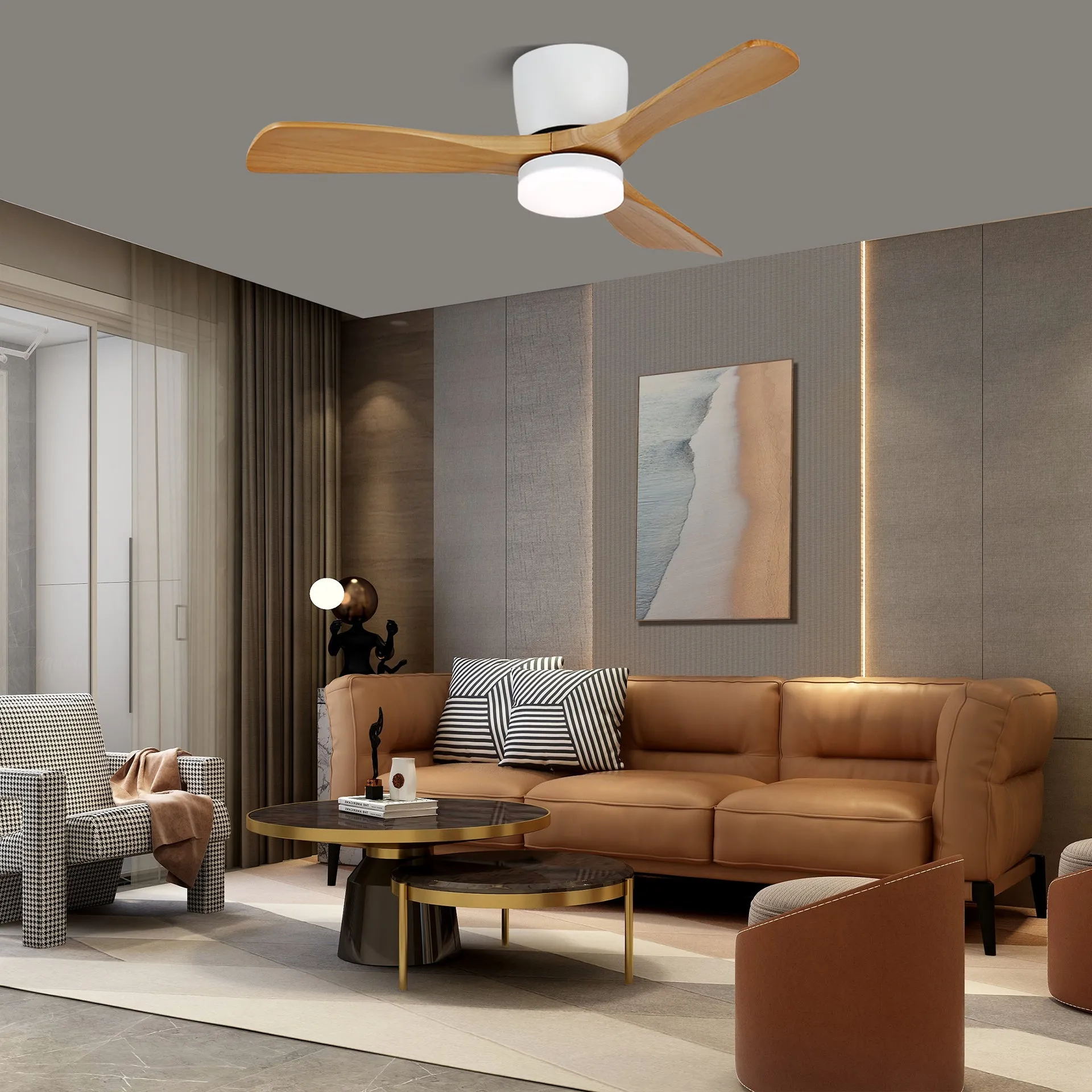 Aerodynamics Wooden 42"/52" Ceiling Fan Light