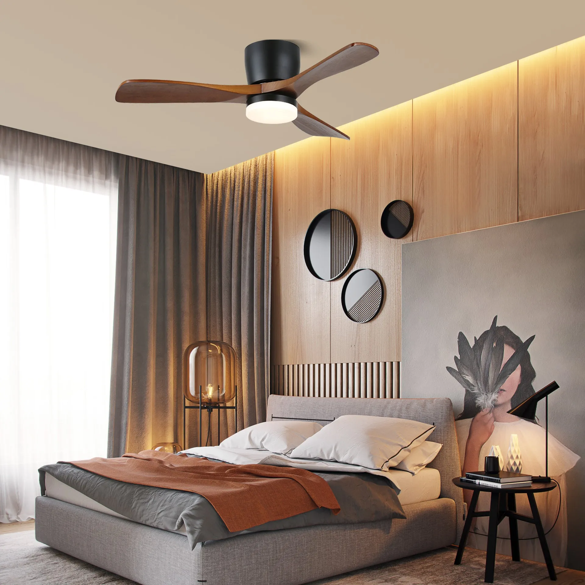 Aerodynamics Wooden 42"/52" Ceiling Fan Light