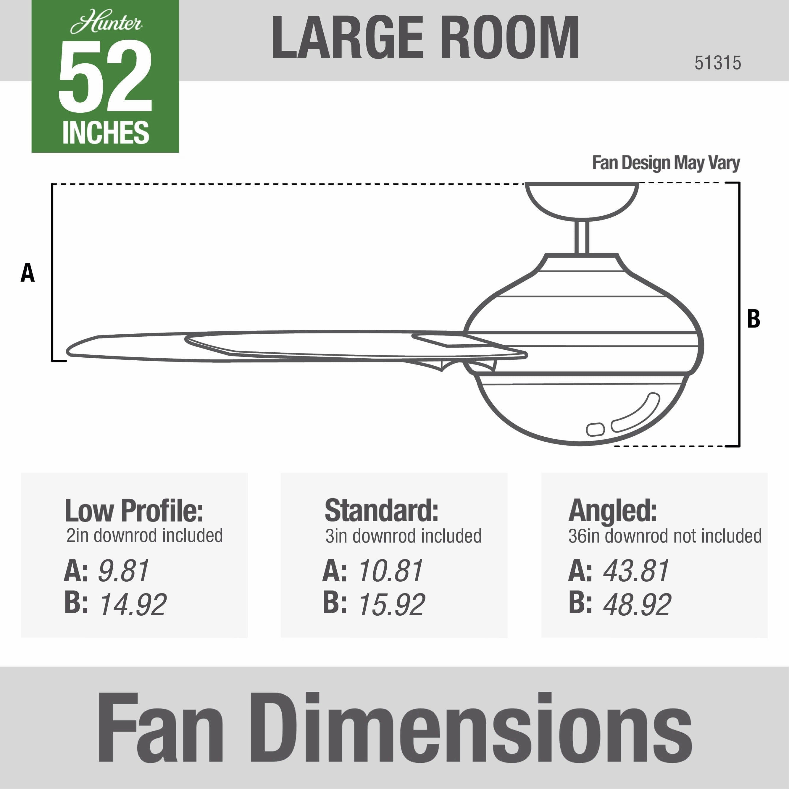 Aerodyne 52"Ceiling Fan Matte Silver Huggers flush mount fans deals