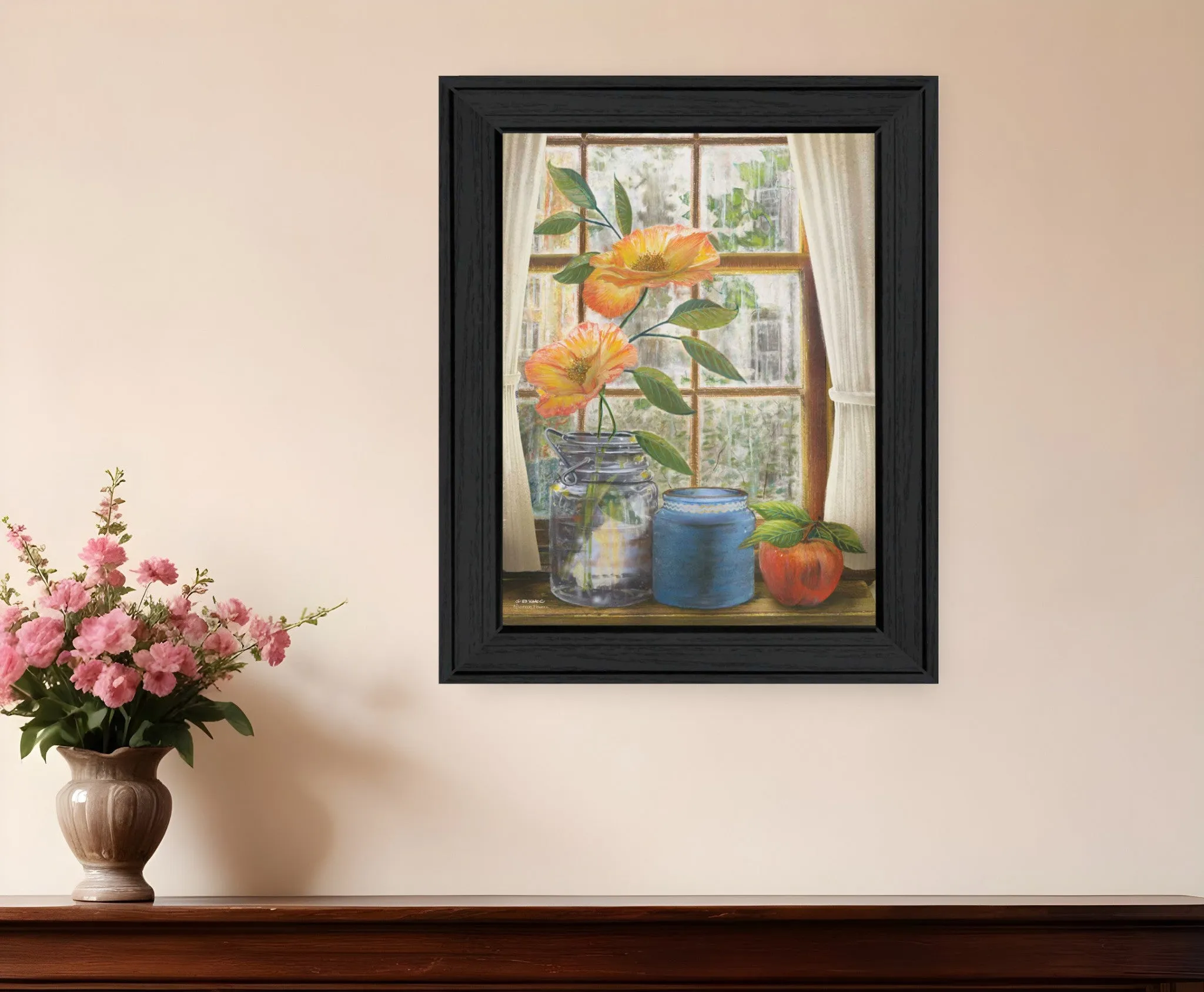 Afternoon Flower Black Framed Print Wall Art Modern Wall Accents store