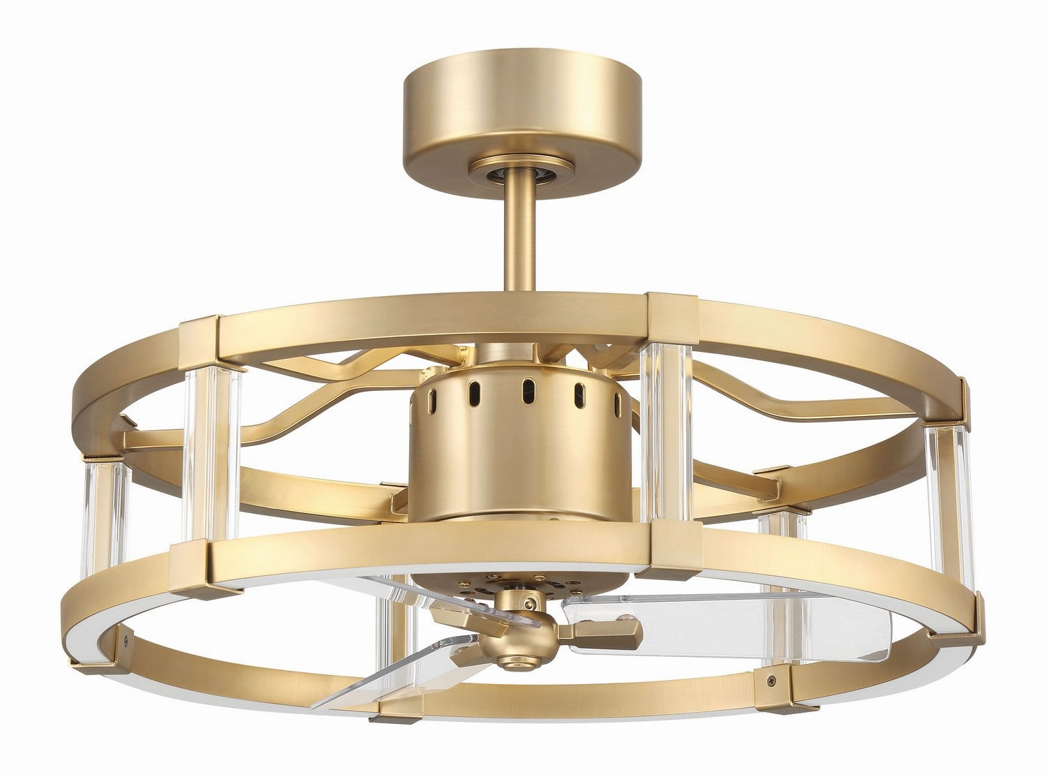 Alexis 18"Ceiling Fan Satin Brass Fandeliers FANS on sale now
