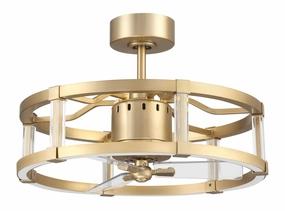 Alexis 18"Ceiling Fan Satin Brass Fandeliers FANS on sale now