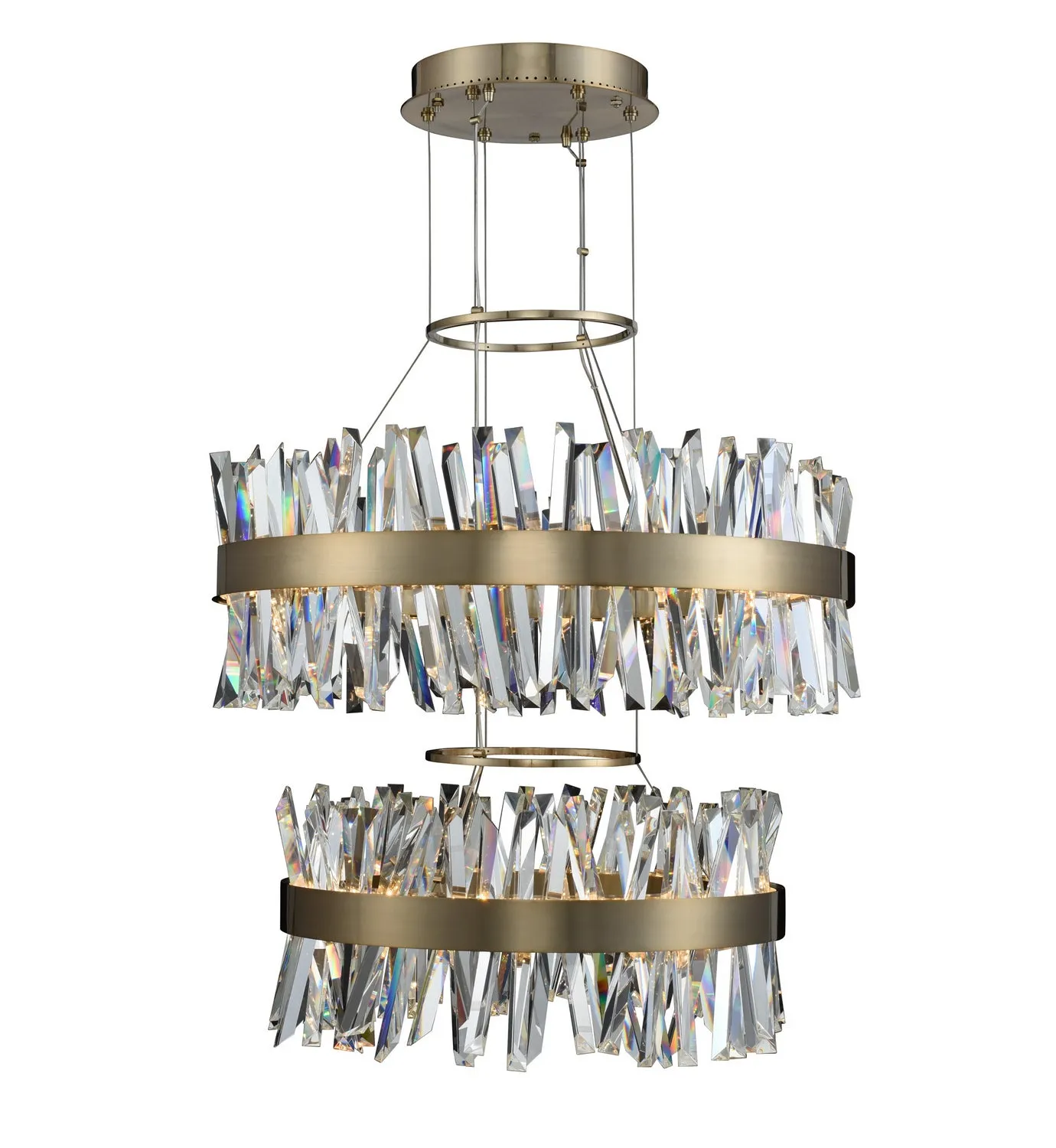 Allegri Glacier 030256-038 Pendant Light - Brushed Champagne Gold Modern Accent Lighting sale