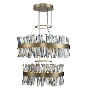 Allegri Glacier 030256-038 Pendant Light - Brushed Champagne Gold Modern Accent Lighting sale