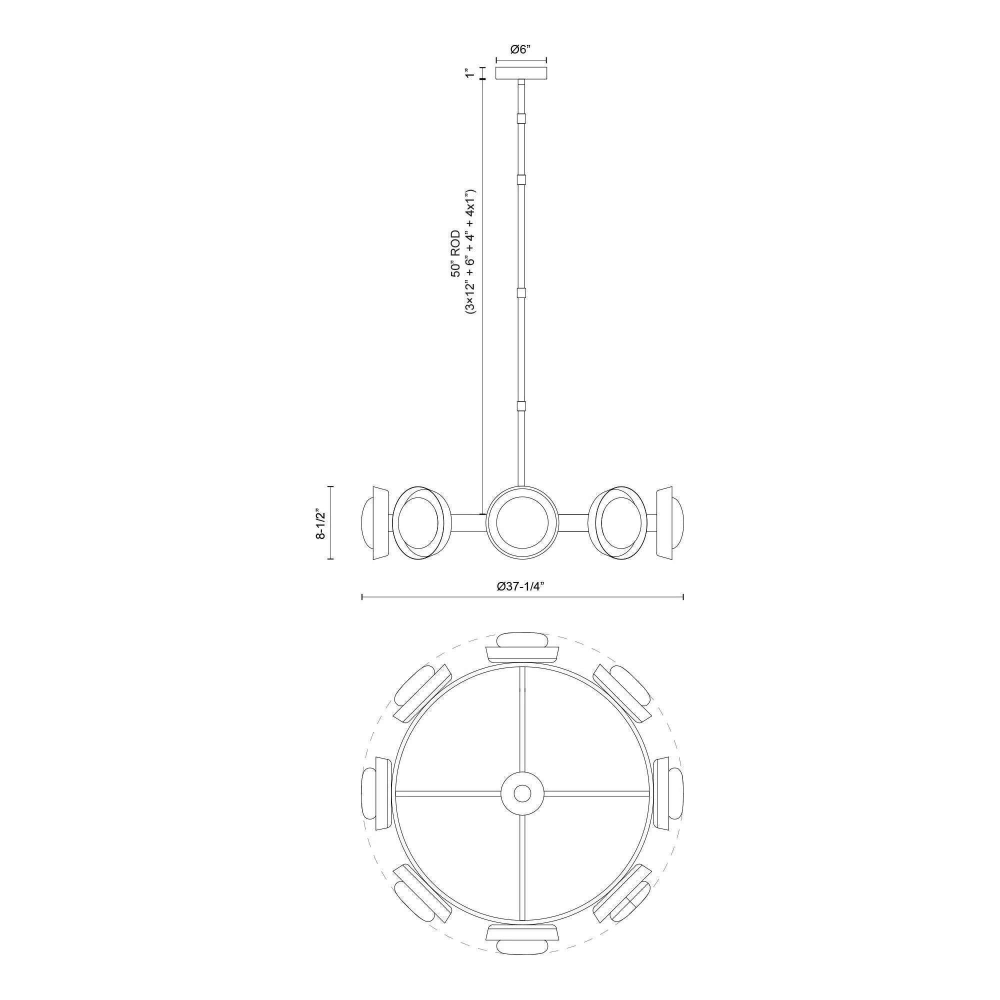 Alonso 37" LED Chandelier