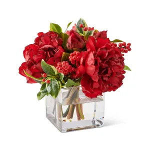 Alpine Red Peonies & Berries Artificial Flowers Spring Refresh