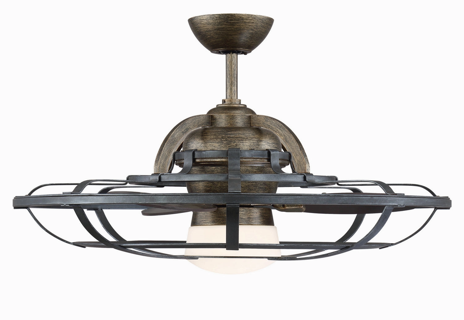 Alsace LED Fan D'Lier Reclaimed Wood Fandeliers at discount prices