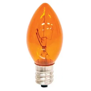 Amber Replacement Bulb Candelabra Base 5 W Unique Seasonal Decor store