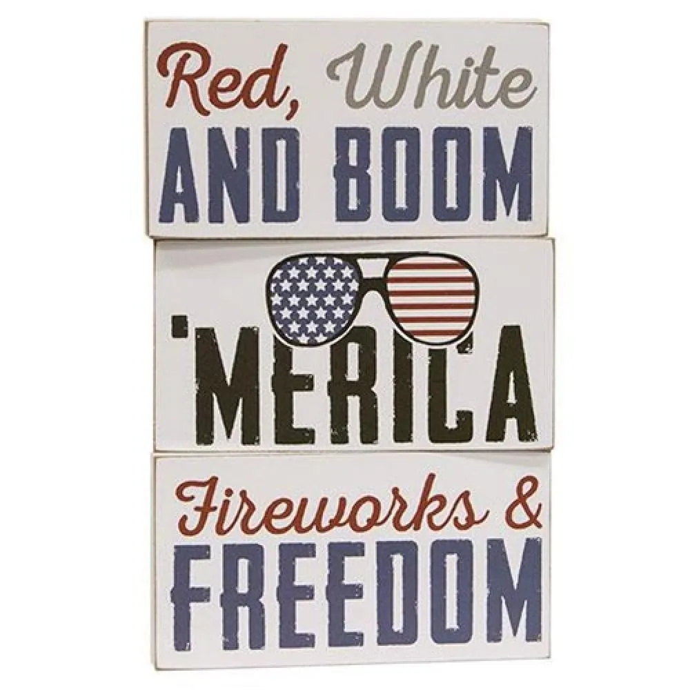 & Freedom Block 3 Asstd. Decorative Accessories best selling