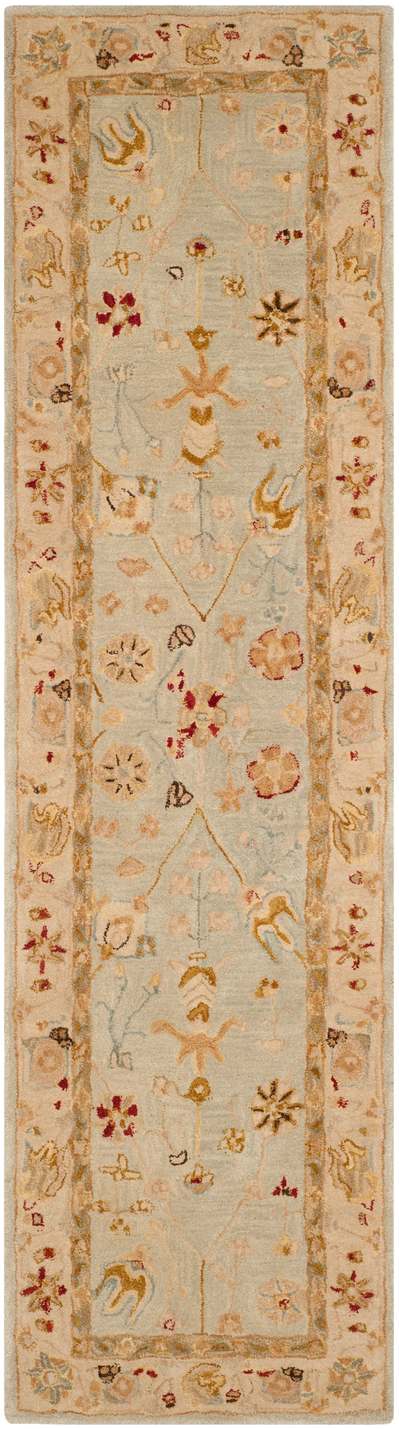 Anatolia Hand Made Area Rug, Taupe / Beige Traditional Style Non-Shedding