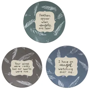 *Angel Feather Plate 3 Asstd. Decorative Accessories ON SALE