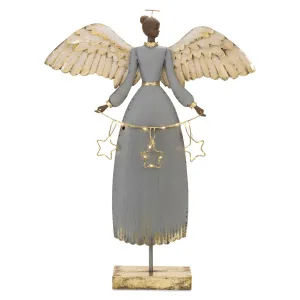 Angel w/Stars 21"H Iron 2 AAA Batteries, Not Included Holiday Decor clearance sale