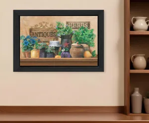 Antiques and Herbs 3 Black Framed Print Kitchen Wall Art Home Mirrors & Wall Art