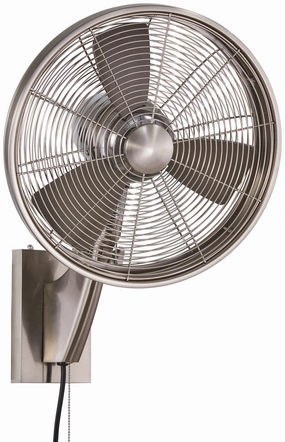 Anywhere 15" Indoor/Outdoor Fan Brushed Nickel Wall Fans Cooling Combo