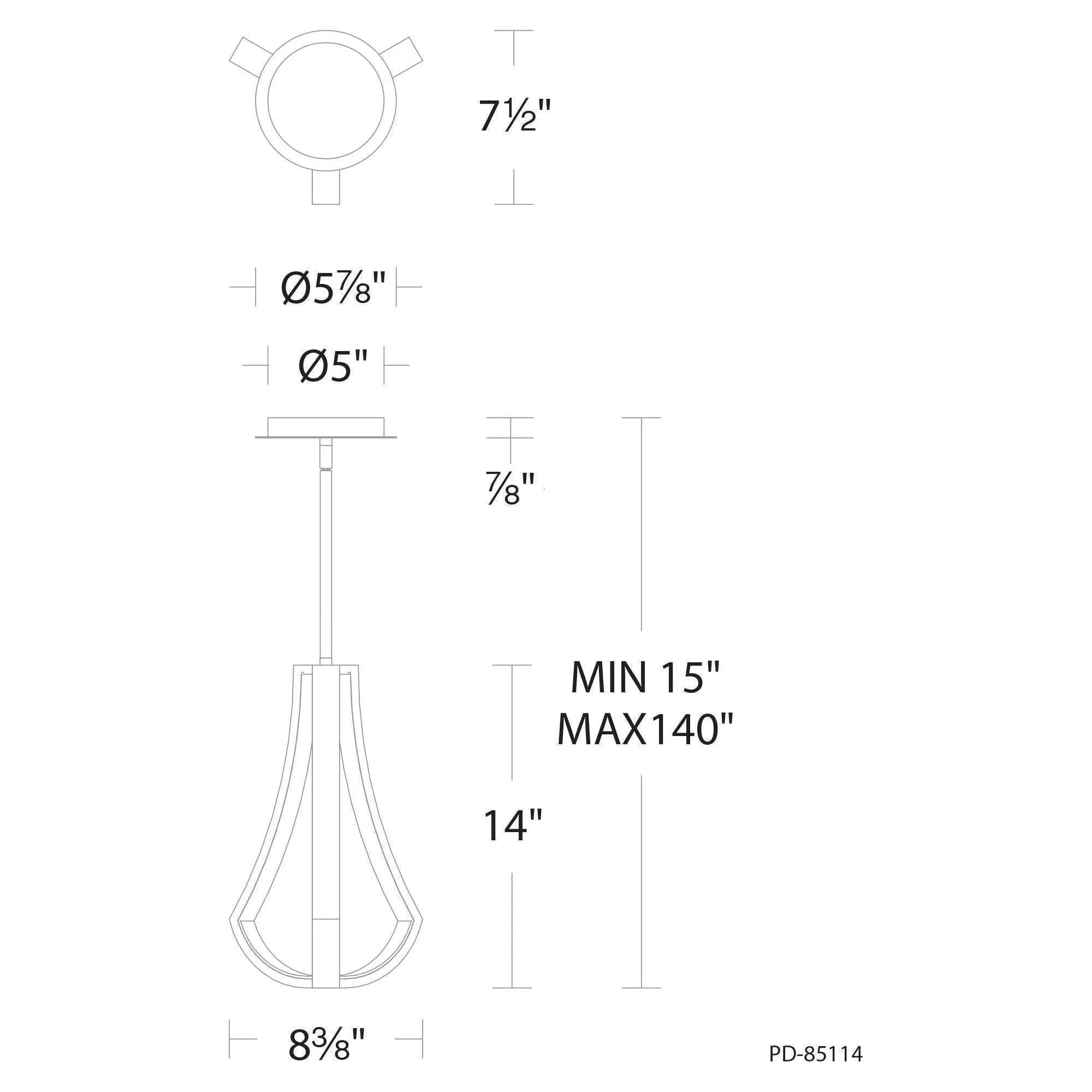 Artemis 8" LED Pendant