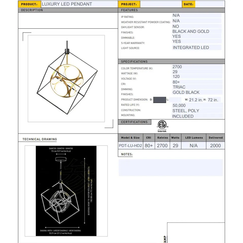 Artika Luxury Pendant