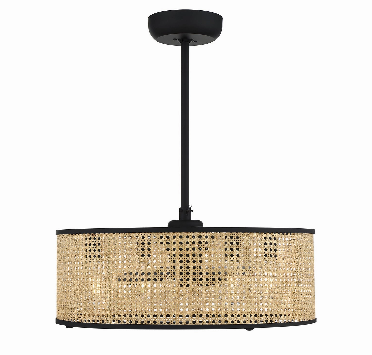 Astoria Four Light Fan D'lier Matte Black Fandeliers at discount prices