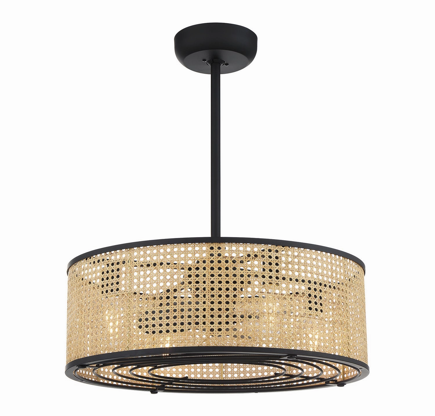Astoria Four Light Fan D'lier Matte Black Fandeliers FANS on sale now