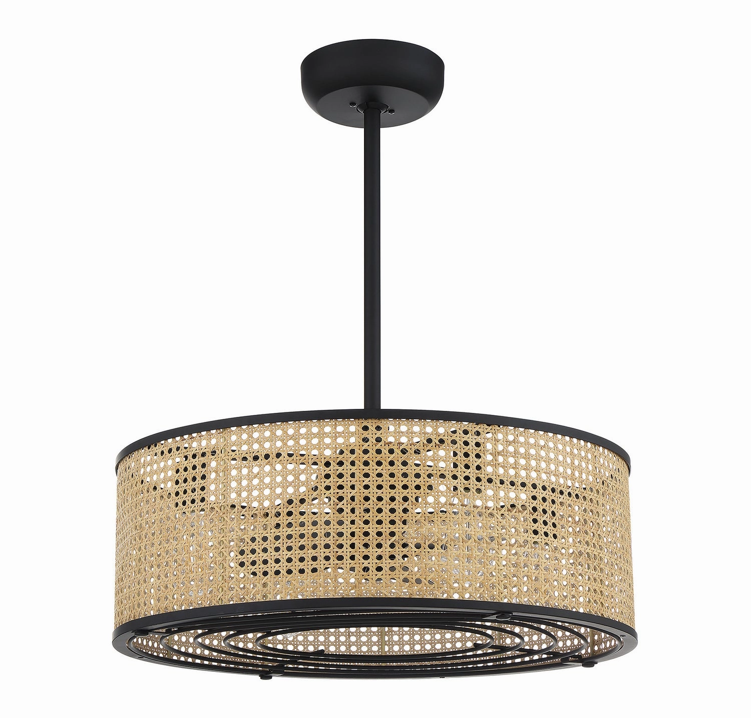 Astoria Four Light Fan D'lier Matte Black Fandeliers at discount prices
