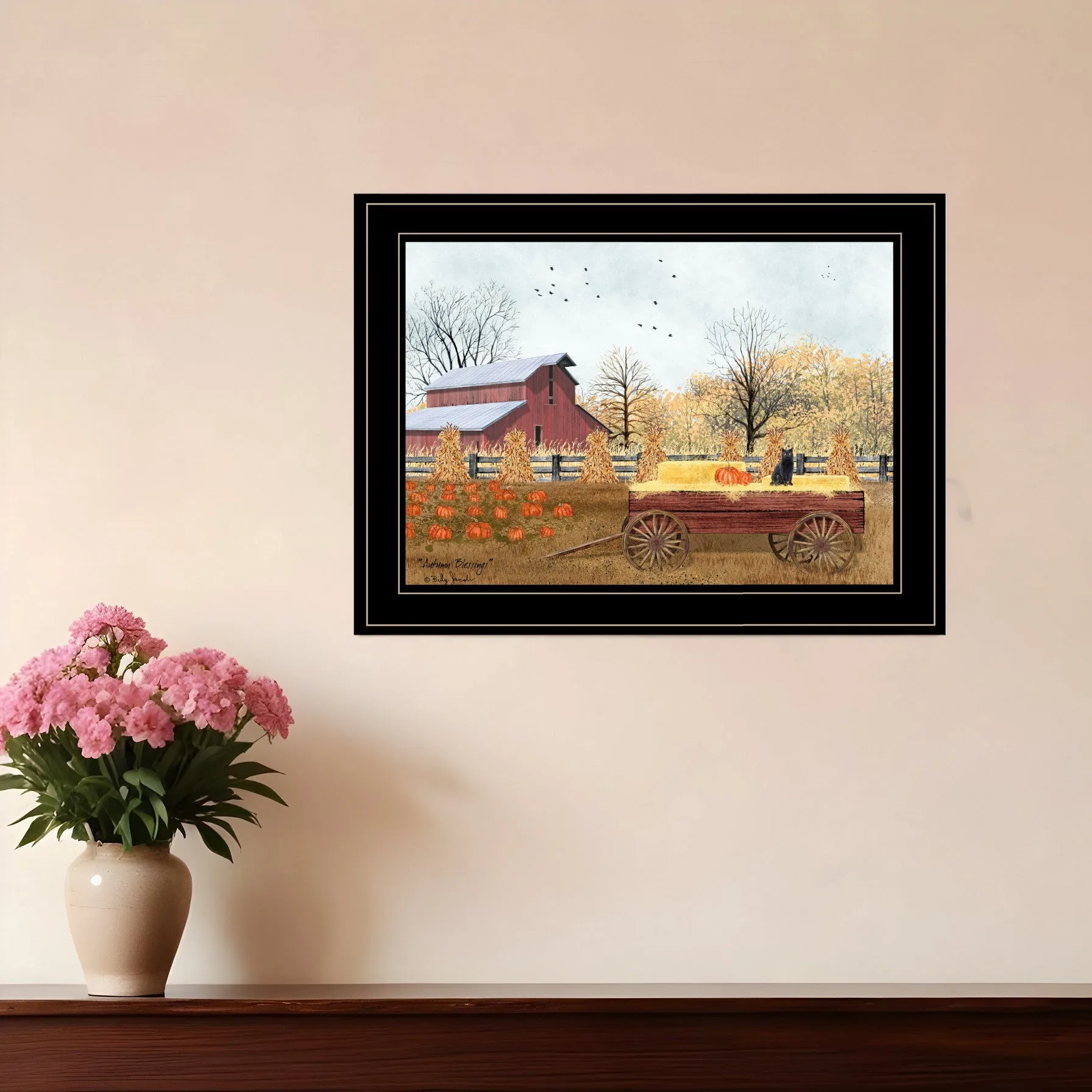 Autumn Blessings 2 Black Framed Print Wall Art Cheap Wall Mirrors & Decor
