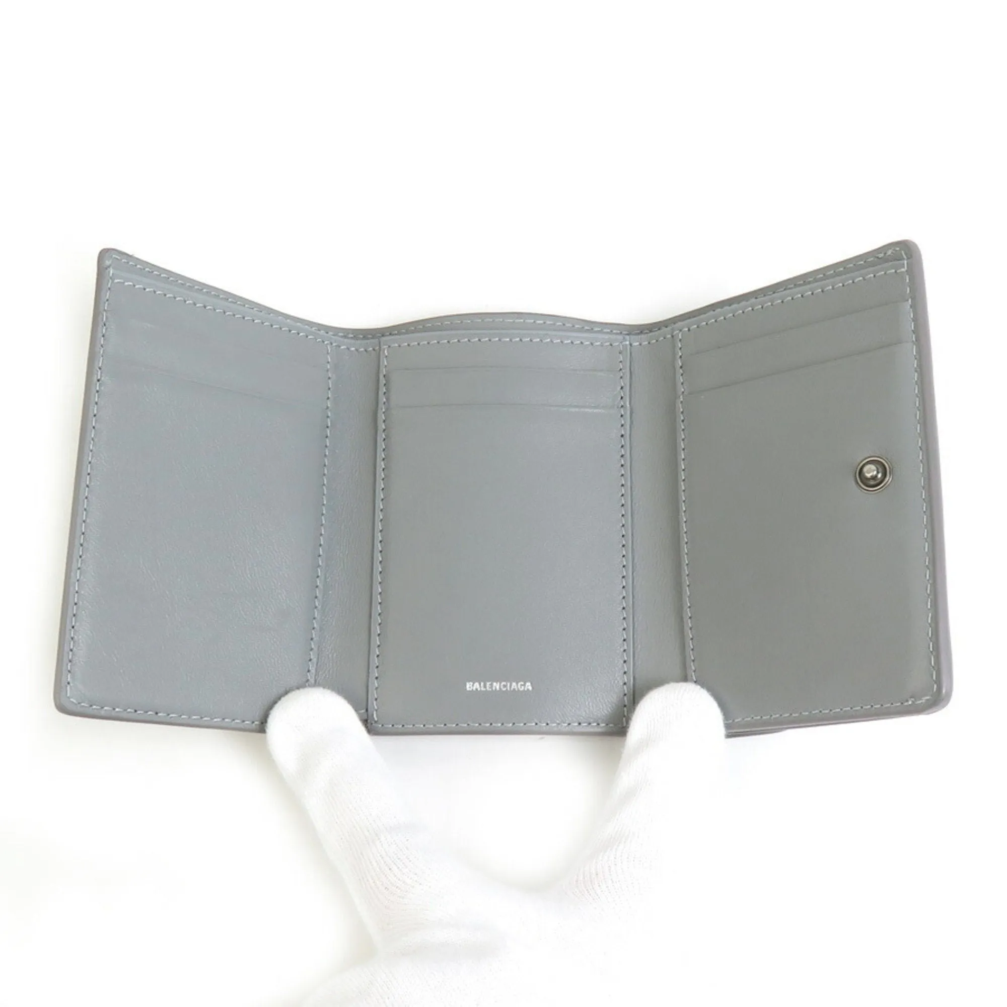 Balenciaga Leather Wallet (Tri-Fold) (Pre-Owned)