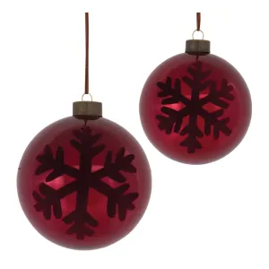 Ball Ornament (Set of 6) 4"D, 5"D Glass Seasonal Decor Clearance