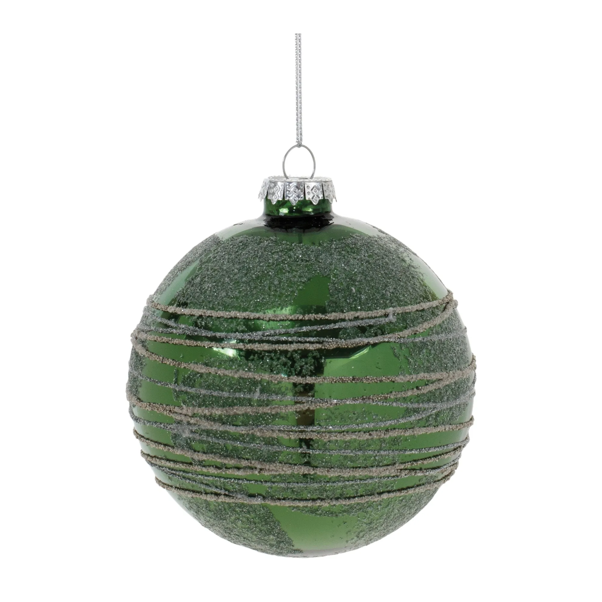 Ball Ornament (Set of 6) 4"D Glass Cheap Holiday Home Decor