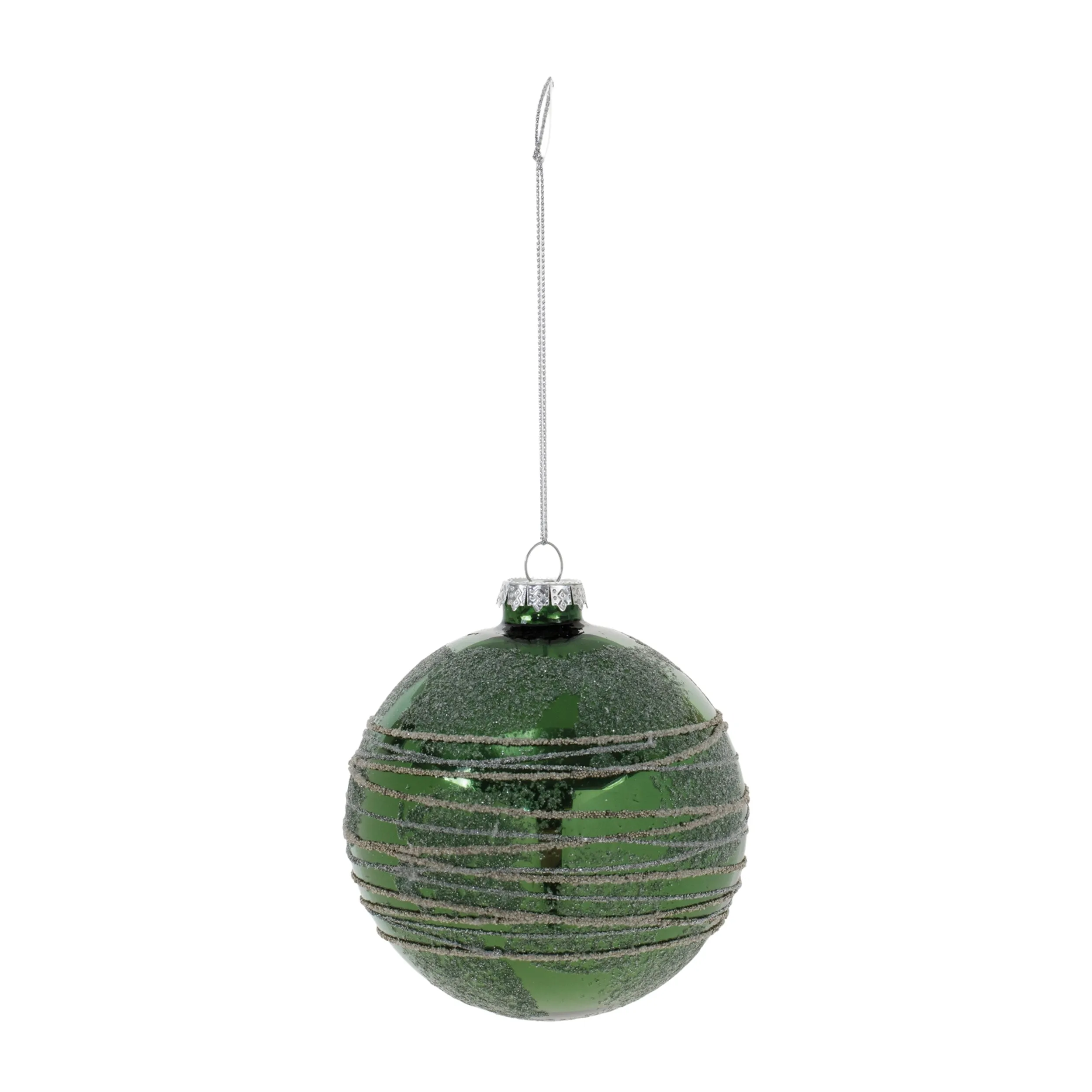 Ball Ornament (Set of 6) 4"D Glass