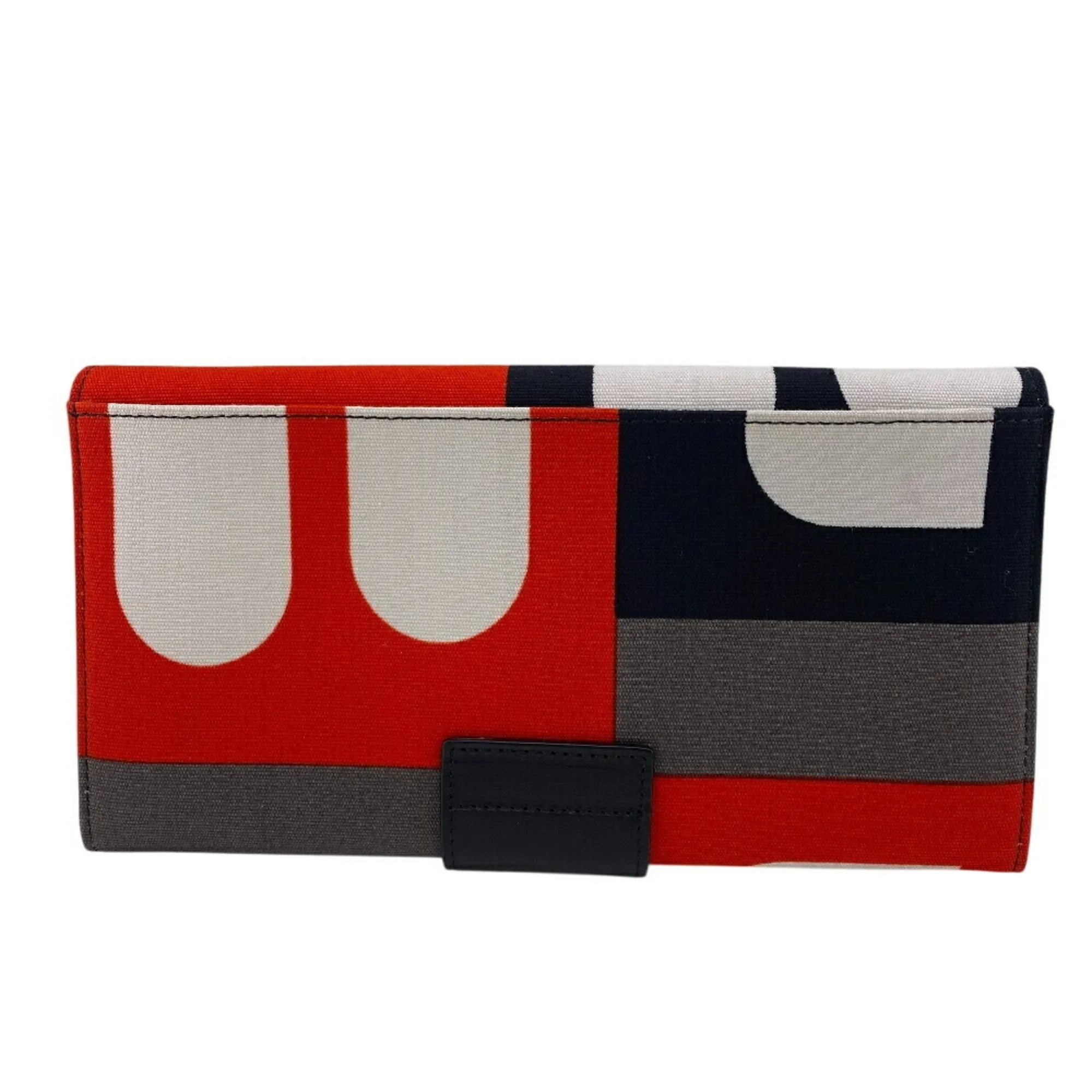 Bally  Color Canvas Leather Long Wallet (Bi-Fold) (Pre-Owned)