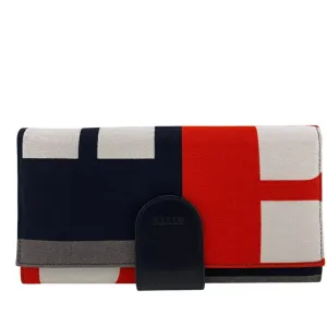 Bally  Color Canvas Leather Long Wallet (Bi-Fold) (Pre-Owned)
