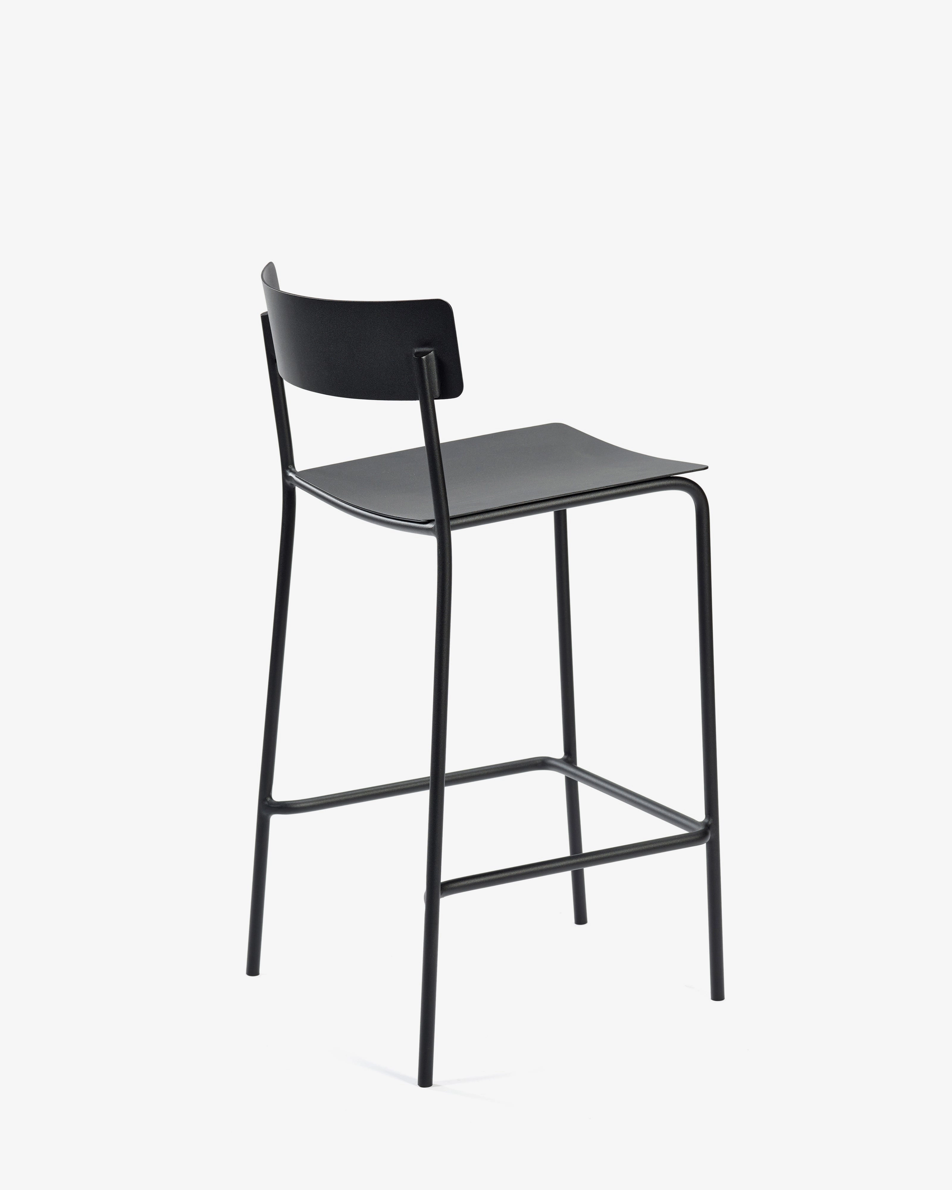 Bar stool aluminium black August