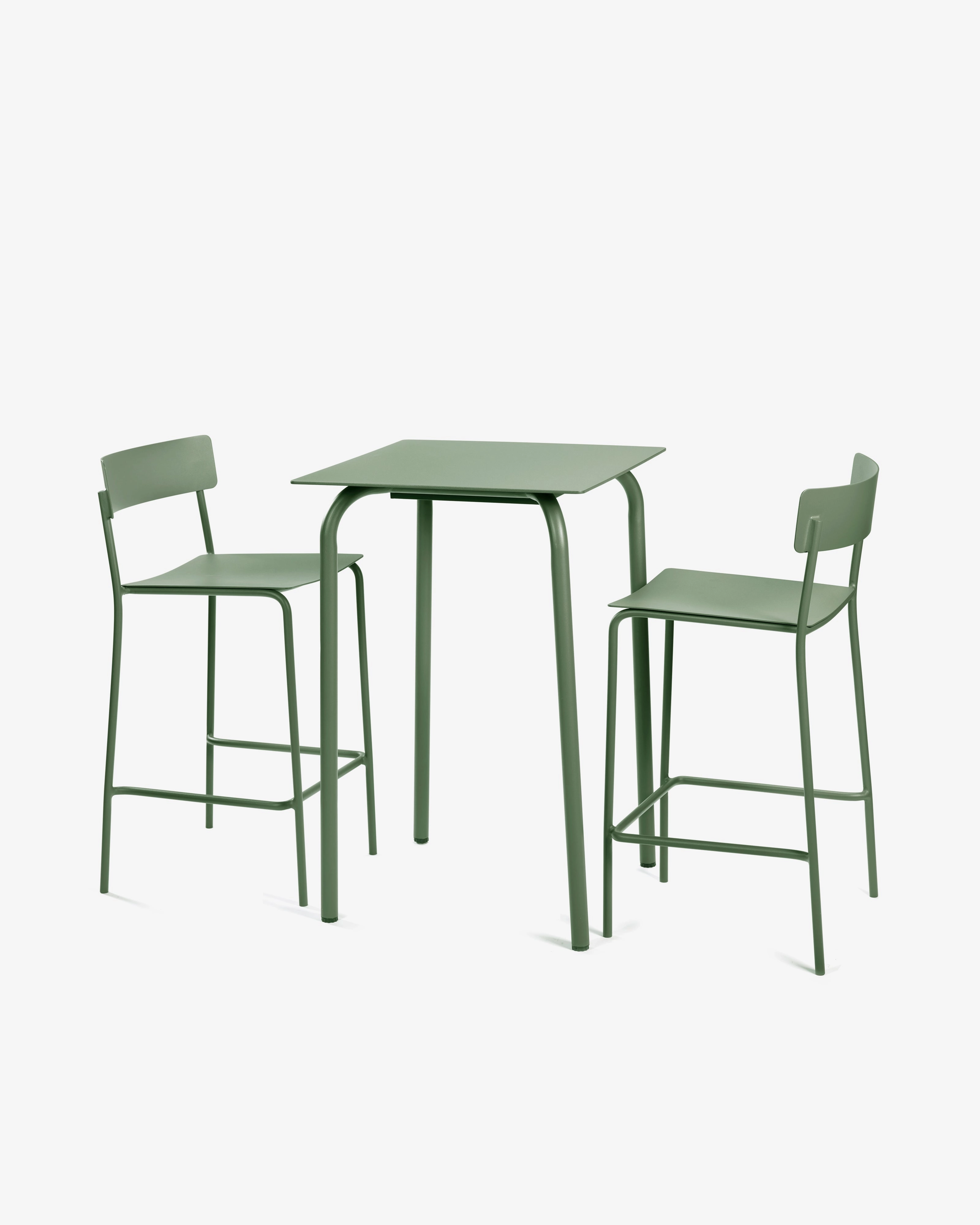 Bar stool aluminium eucalyptus green August