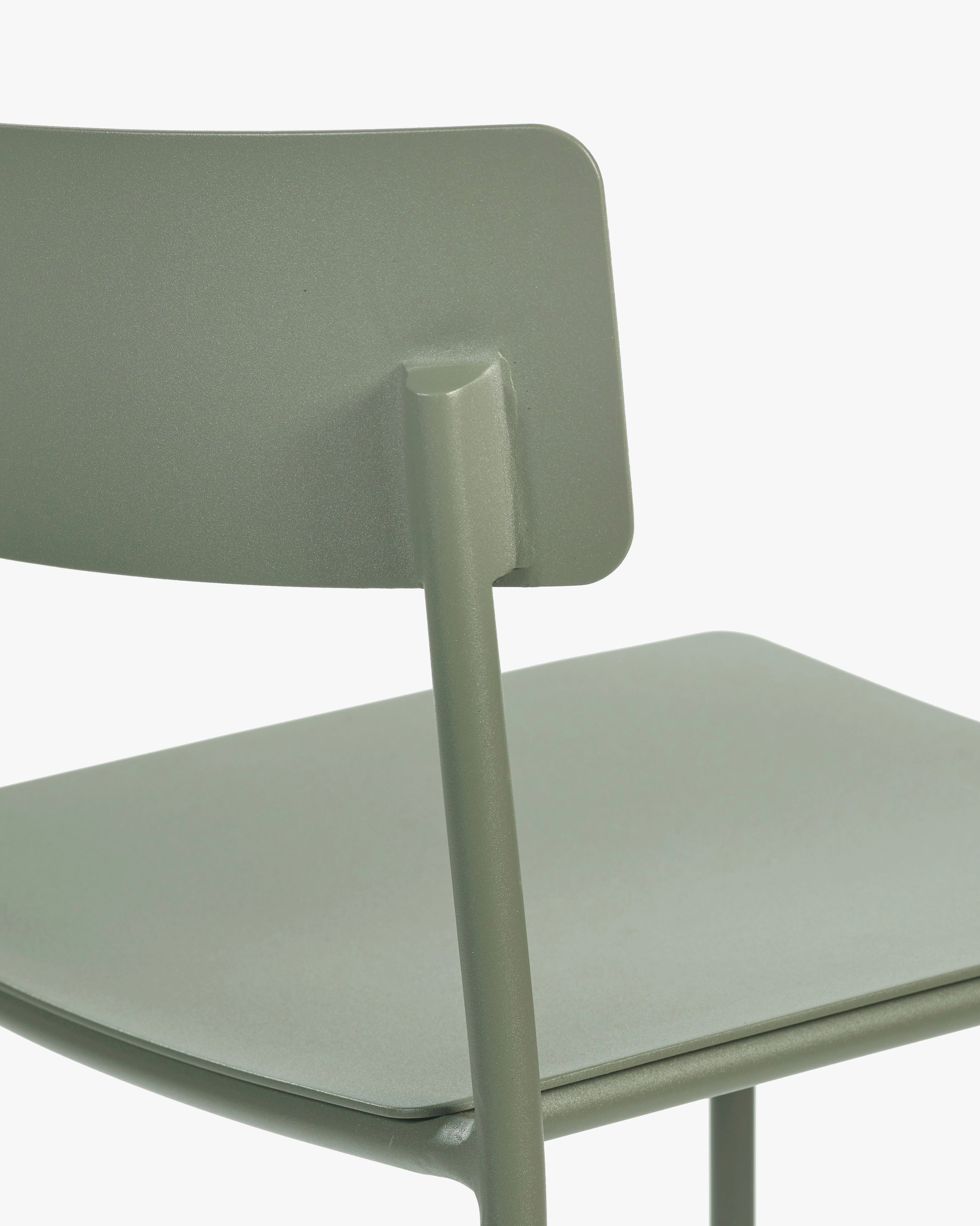 Bar stool aluminium eucalyptus green August