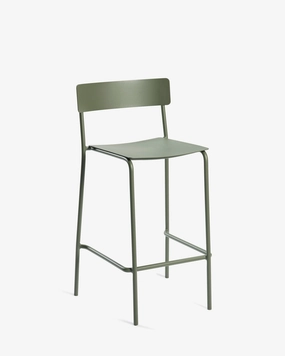 Bar stool aluminium eucalyptus green August Outdoor Furniture cheap deals