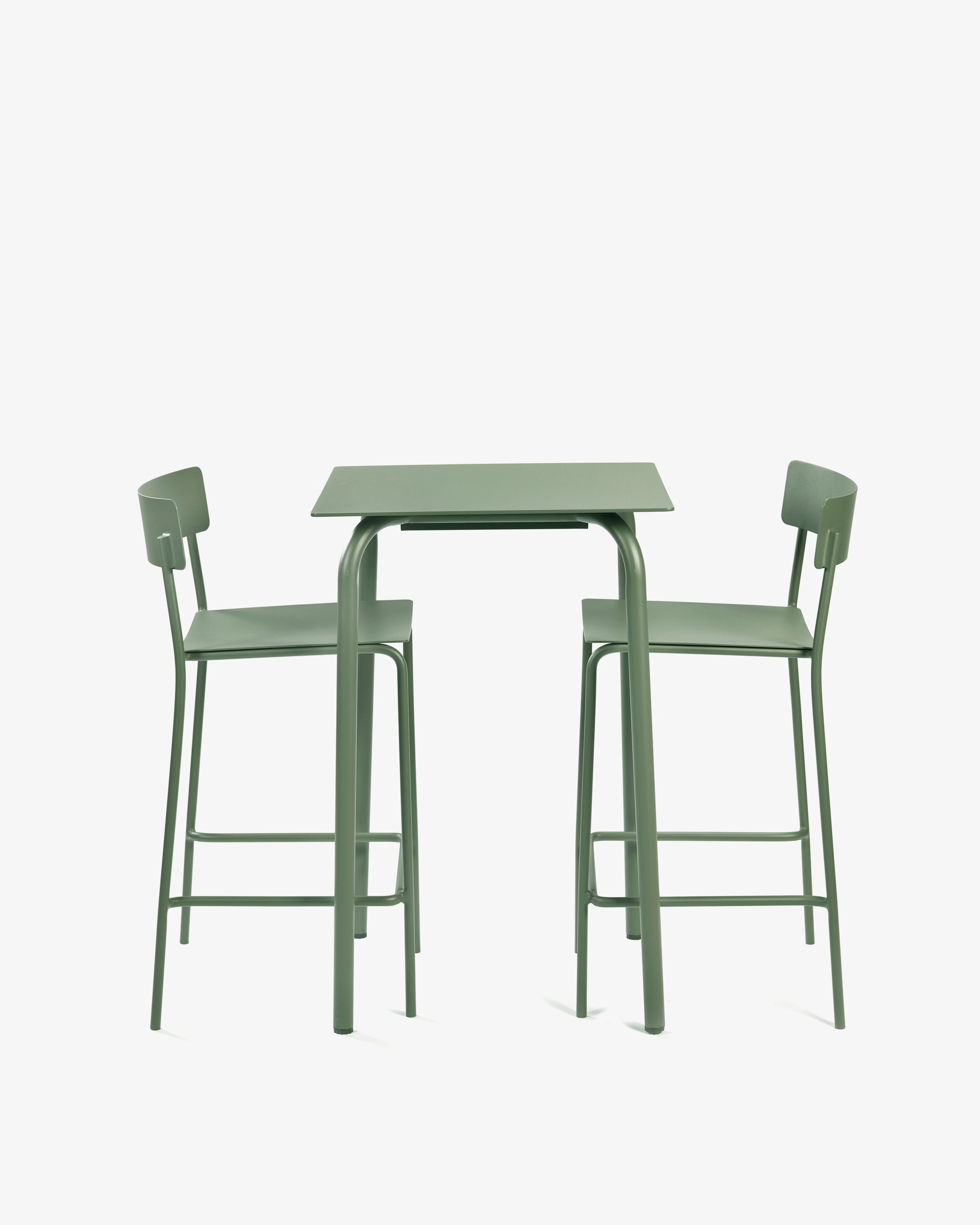 Bar table aluminium eucalyptus green August