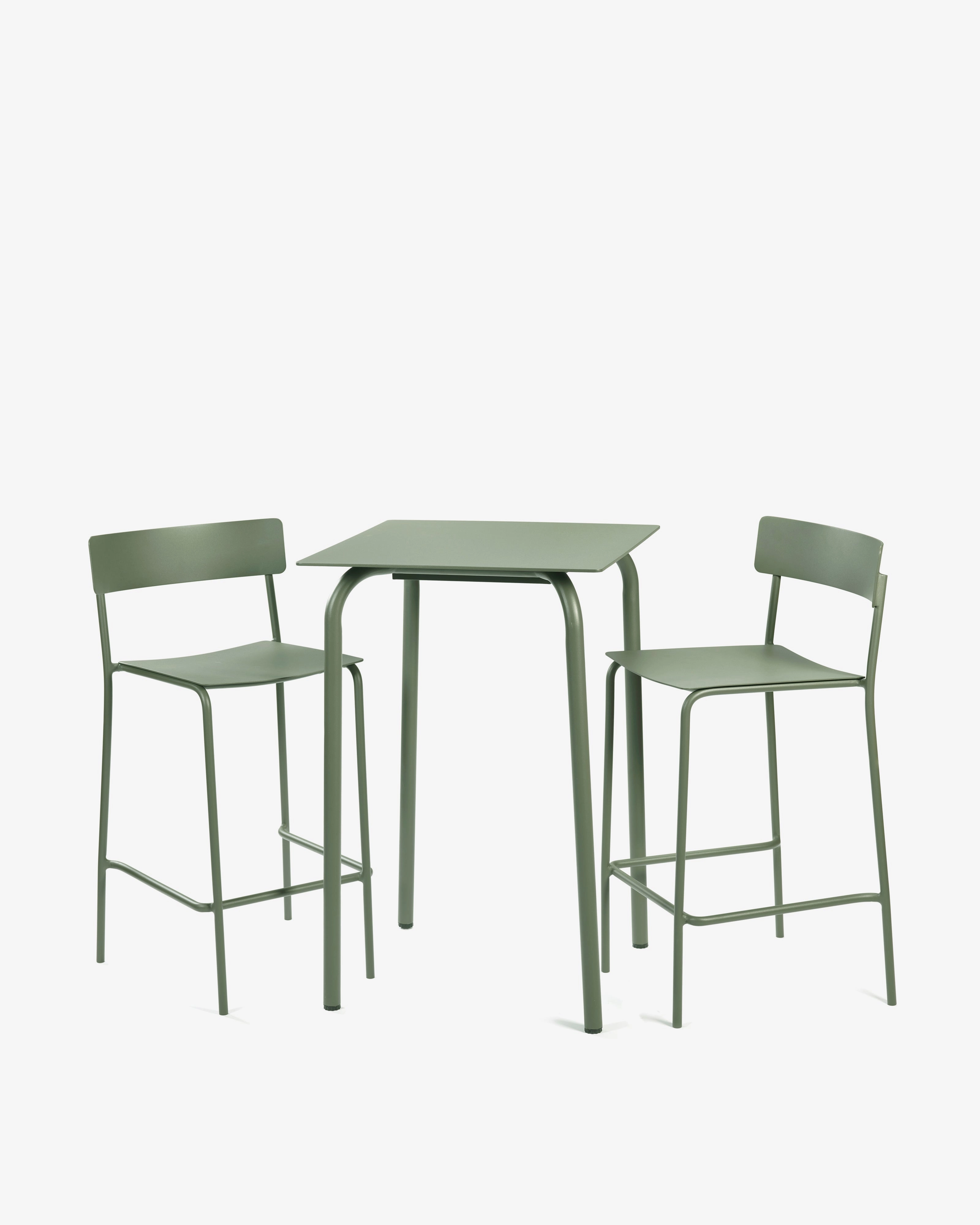 Bar table aluminium eucalyptus green August